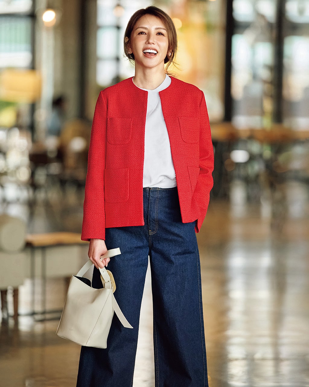 レディース ジャケット・羽織り・ジレ（ノーカラー）/40代50代からの