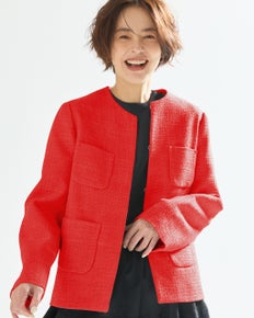 ツイード・ノーカラージャケット