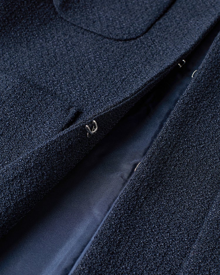 ツイード・ノーカラージャケット 詳細画像 ミッドナイトブルー 4