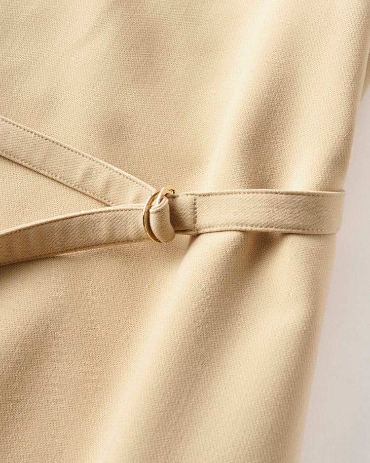 スポンジWクロス・ベルト付きワンピース 詳細画像 ベージュ 2