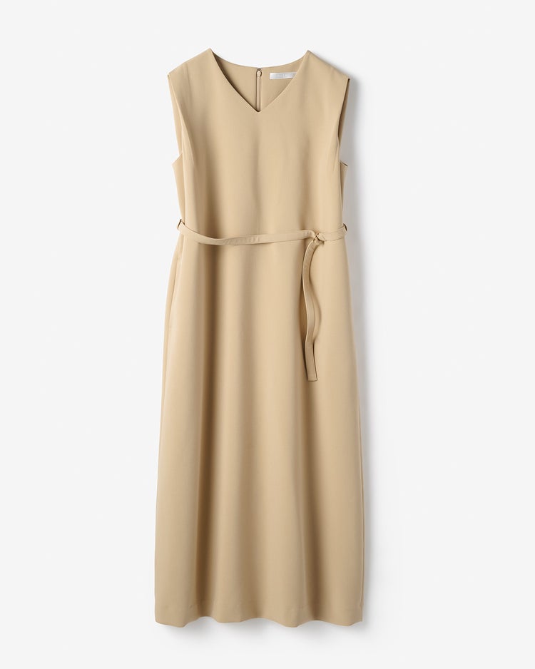 スポンジWクロス・ベルト付きワンピース 詳細画像 ベージュ 6