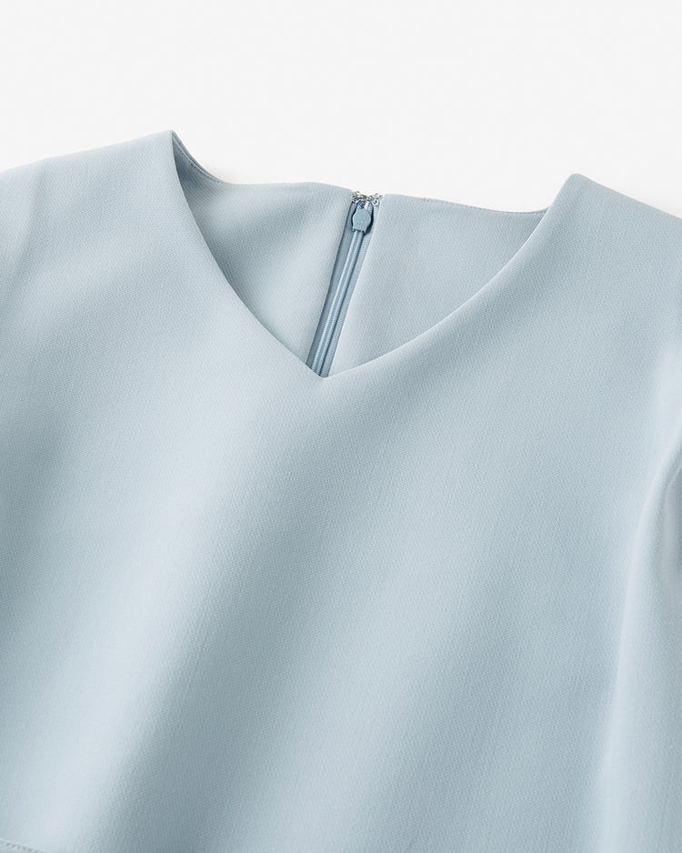 スポンジWクロス・ベルト付きワンピース 詳細画像 ライトブルー 2