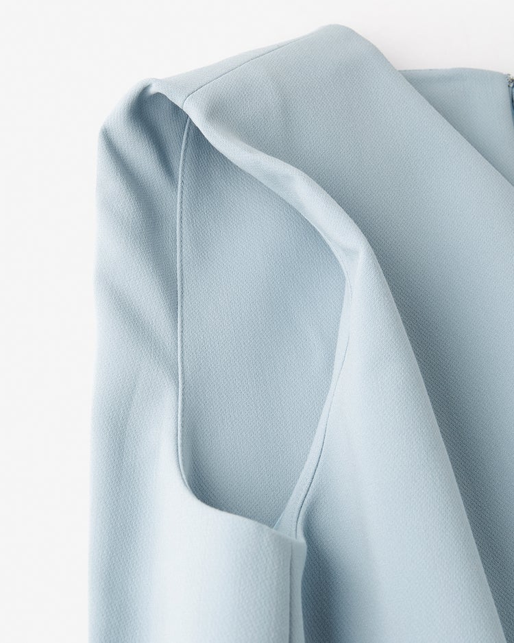 スポンジWクロス・ベルト付きワンピース 詳細画像 ライトブルー 3