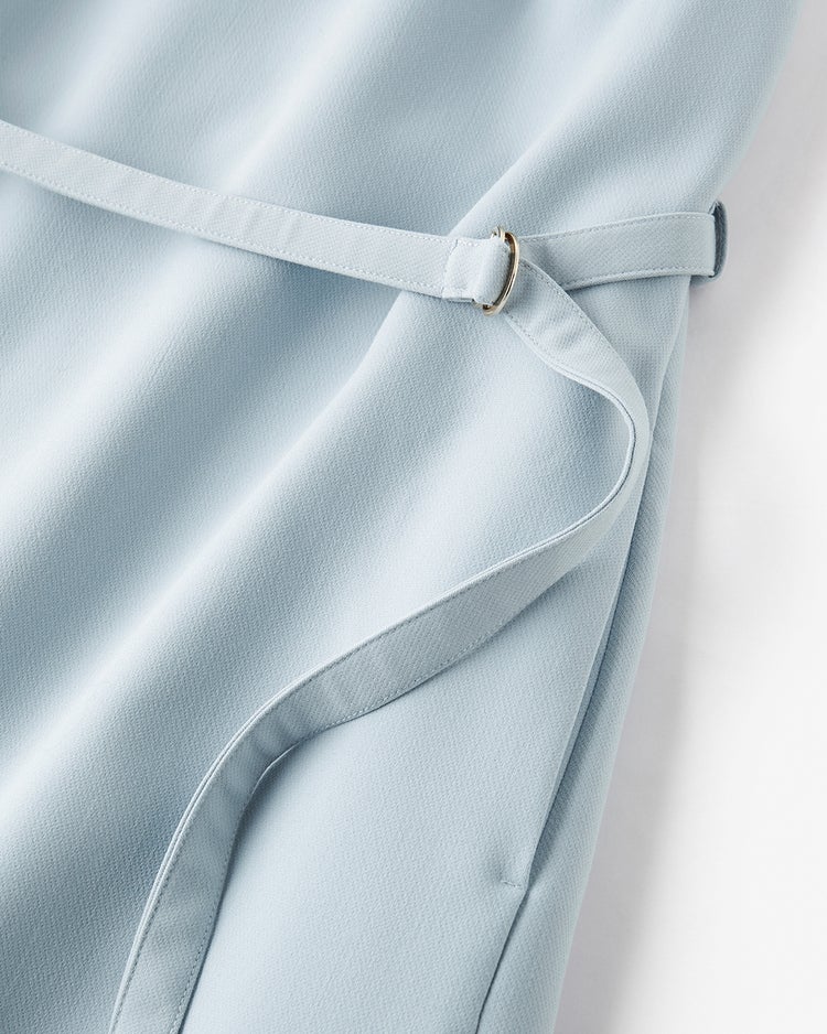 スポンジWクロス・ベルト付きワンピース 詳細画像 ライトブルー 5