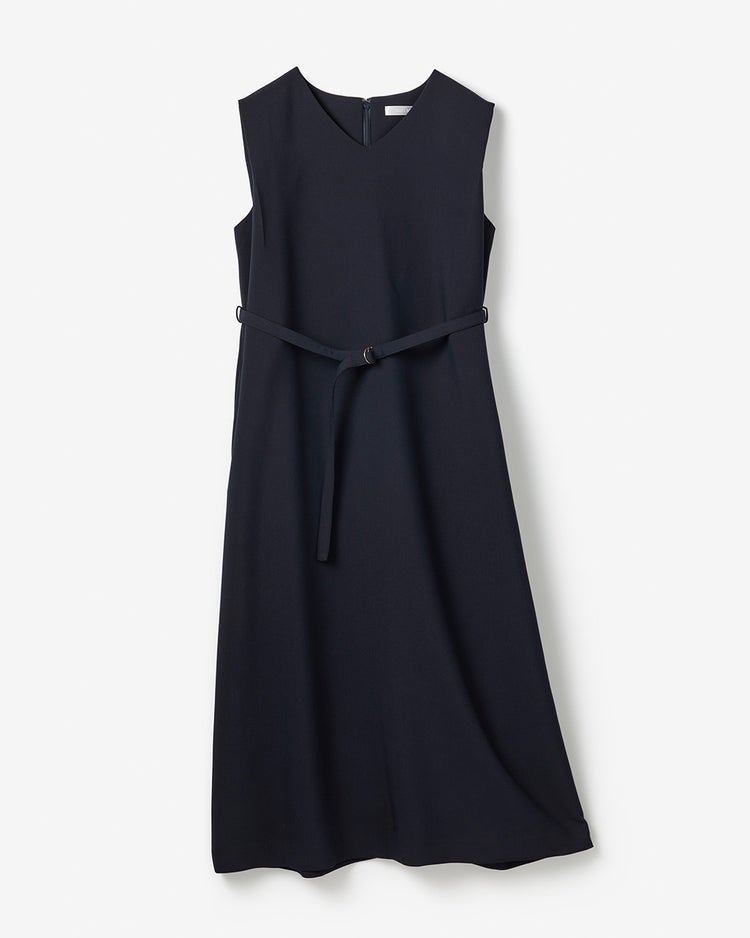 スポンジWクロス・ベルト付きワンピース 詳細画像 ミッドナイトブルー 5