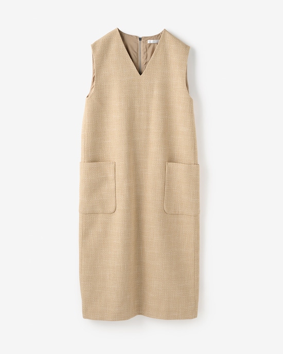 ツイード・Vネックジャンパースカート