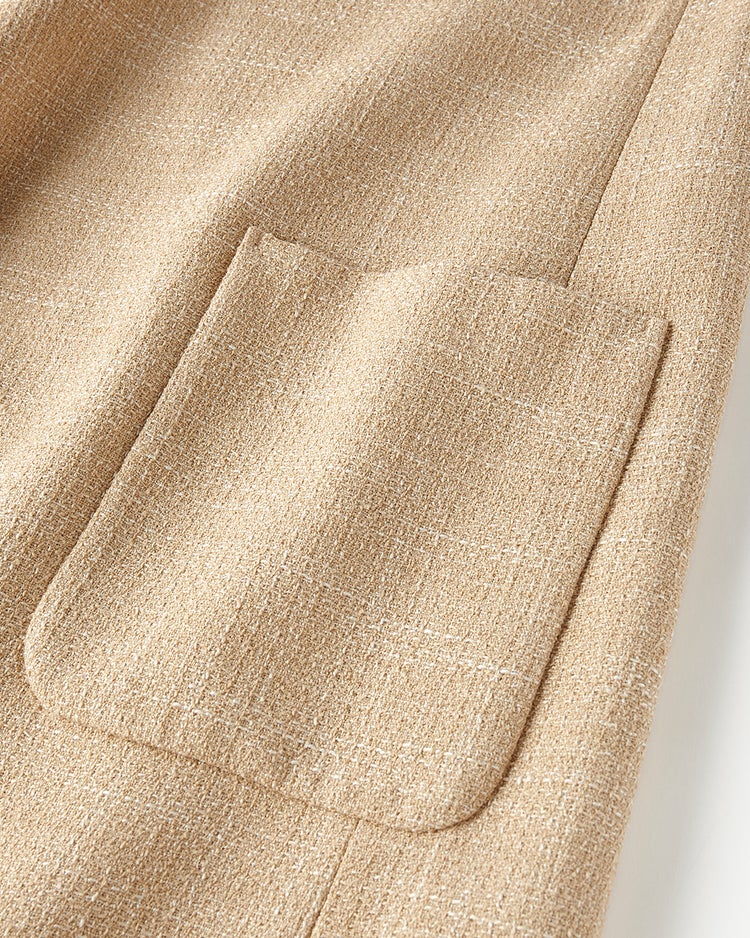 ツイード・Vネックジャンパースカート 詳細画像 ベージュ 3