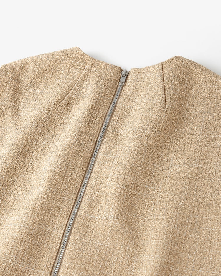 ツイード・Vネックジャンパースカート 詳細画像 ベージュ 7