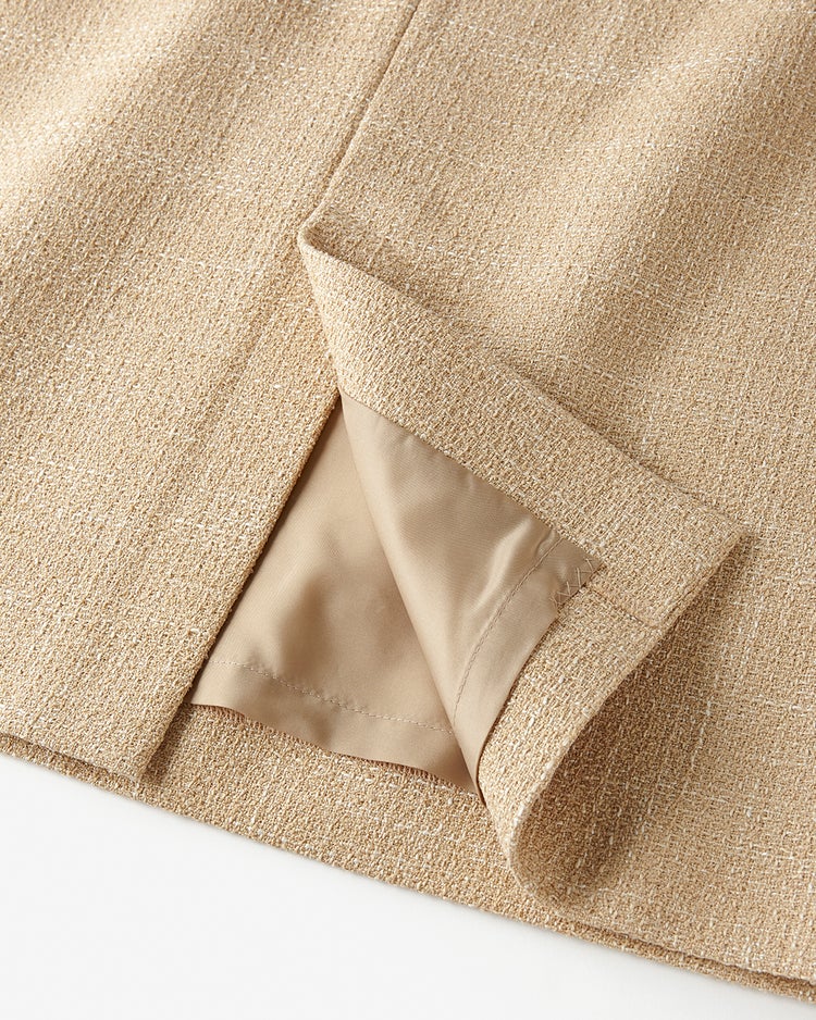 ツイード・Vネックジャンパースカート 詳細画像 ベージュ 8