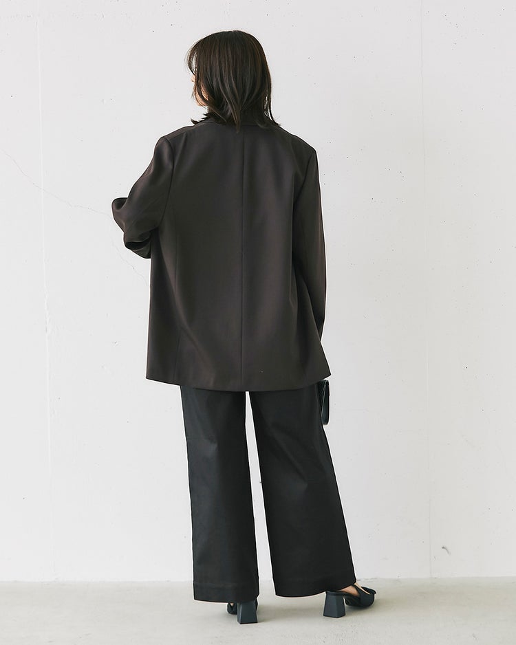 ミラクルストレッチ・ピンタックワイド68cm 詳細画像 ブラック 4