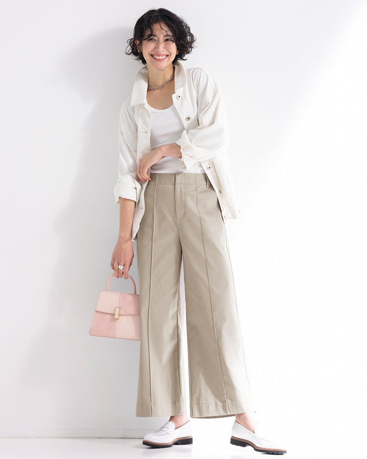 ミラクルストレッチ・ピンタックワイド68cm 詳細画像 ストーン 1