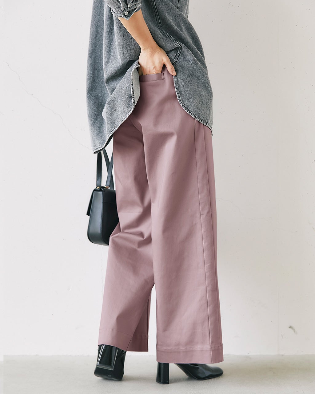 ミラクルストレッチ・ピンタックワイド68cm/DoCLASSE