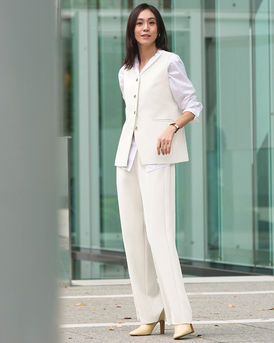 スポンジWクロス・イージーワイドパンツ