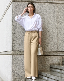 スポンジWクロス・イージーワイドパンツ