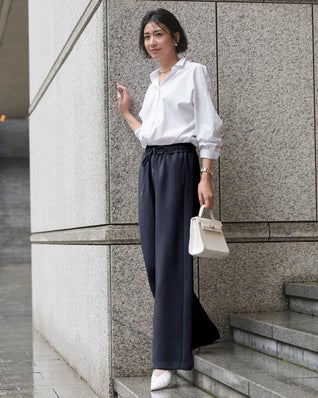 スポンジWクロス・イージーワイドパンツ