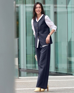 スポンジWクロス・イージーワイドパンツ