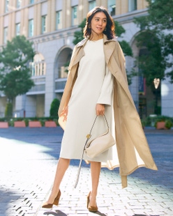 スポンジWクロス・Aラインワンピース