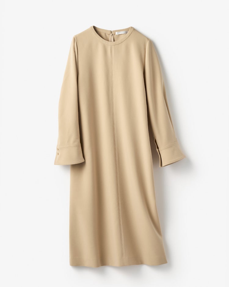 スポンジWクロス・Aラインワンピース 詳細画像 ベージュ 4