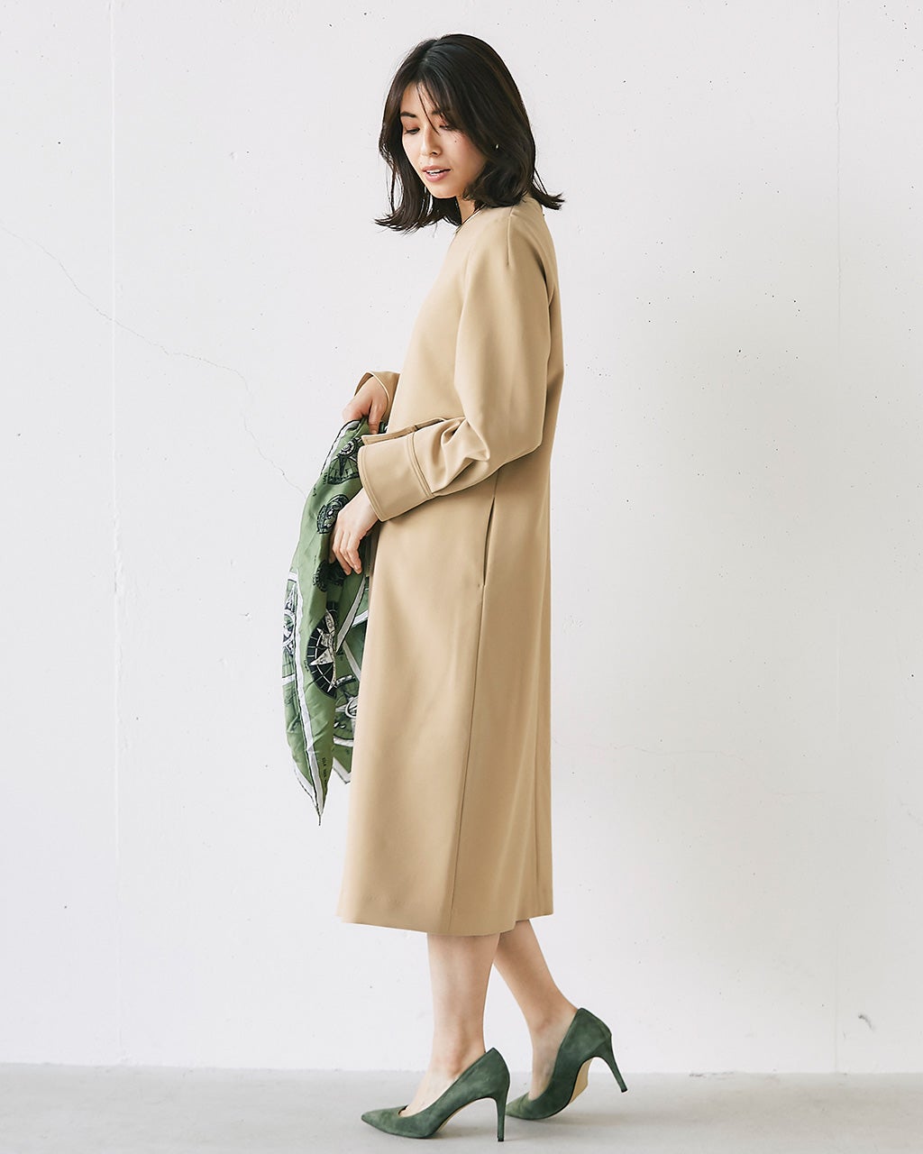 スポンジWクロス・Aラインワンピース/DoCLASSE スポンジWクロス・Aラインワンピース/DoCLASSE