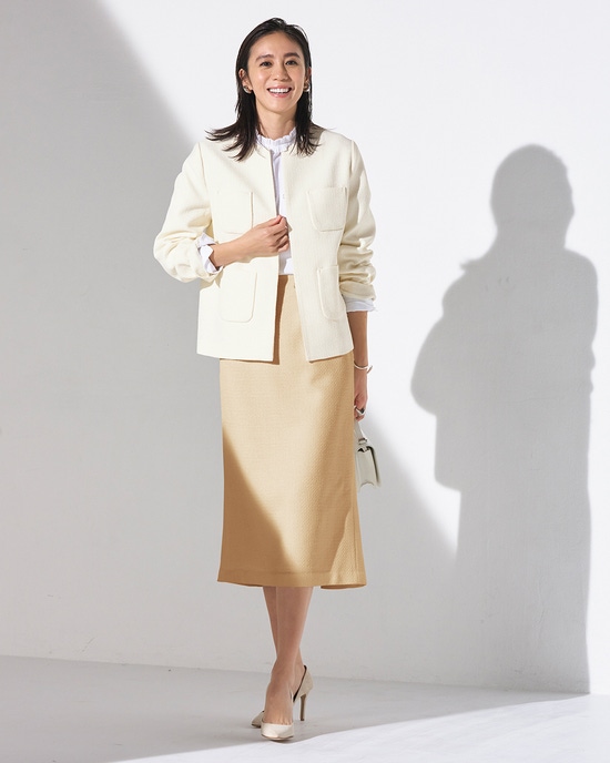 ツイード・バックフレアスカート