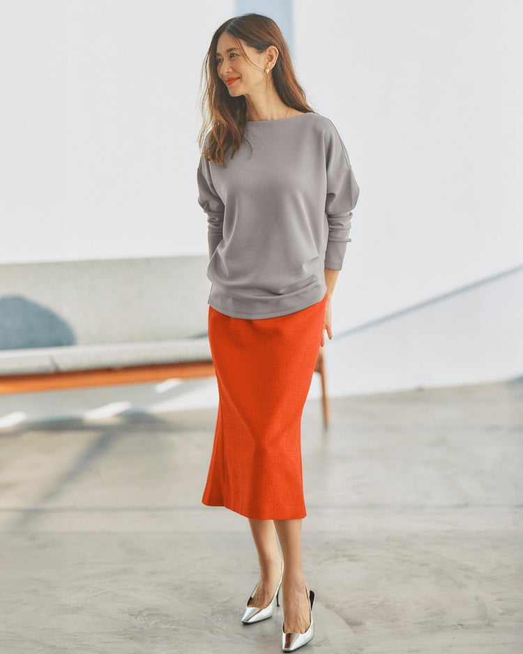 ツイード・バックフレアスカート 詳細画像 レッド 1