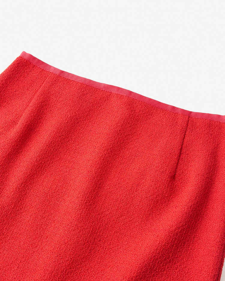 ツイード・バックフレアスカート 詳細画像 レッド 2