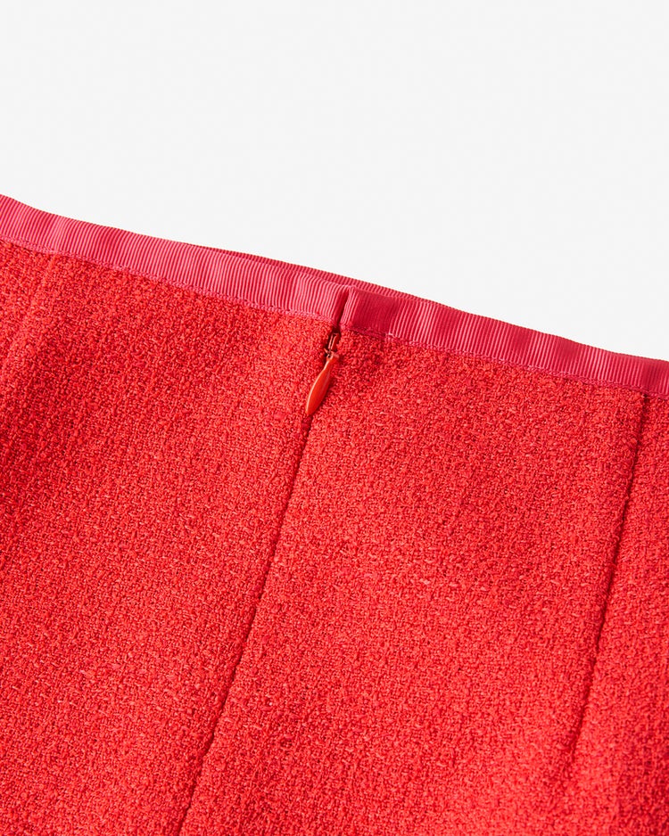 ツイード・バックフレアスカート 詳細画像 レッド 3