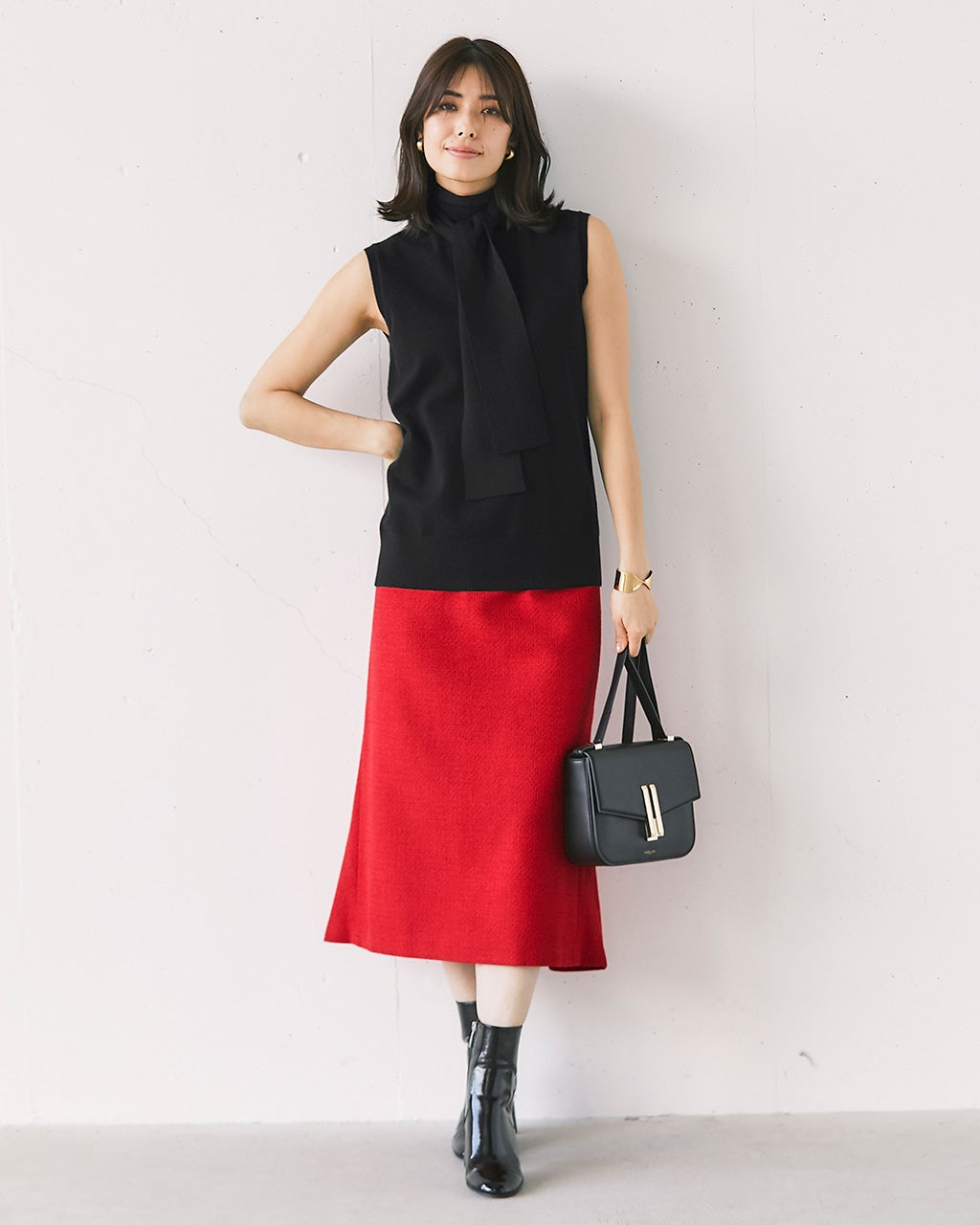 ツイード・バックフレアスカート/DoCLASSE