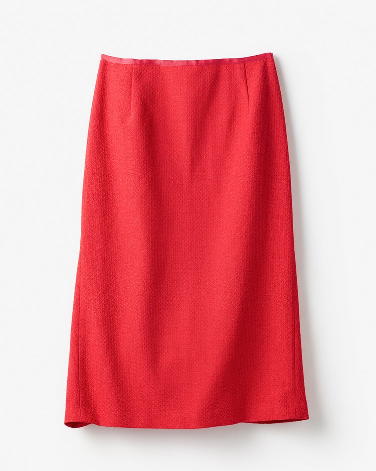 ツイード・バックフレアスカート 詳細画像 レッド 8