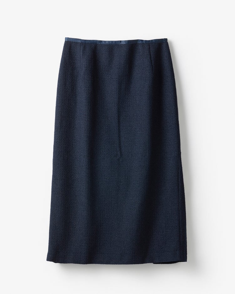 ツイード・バックフレアスカート 詳細画像 ミッドナイトブルー 4