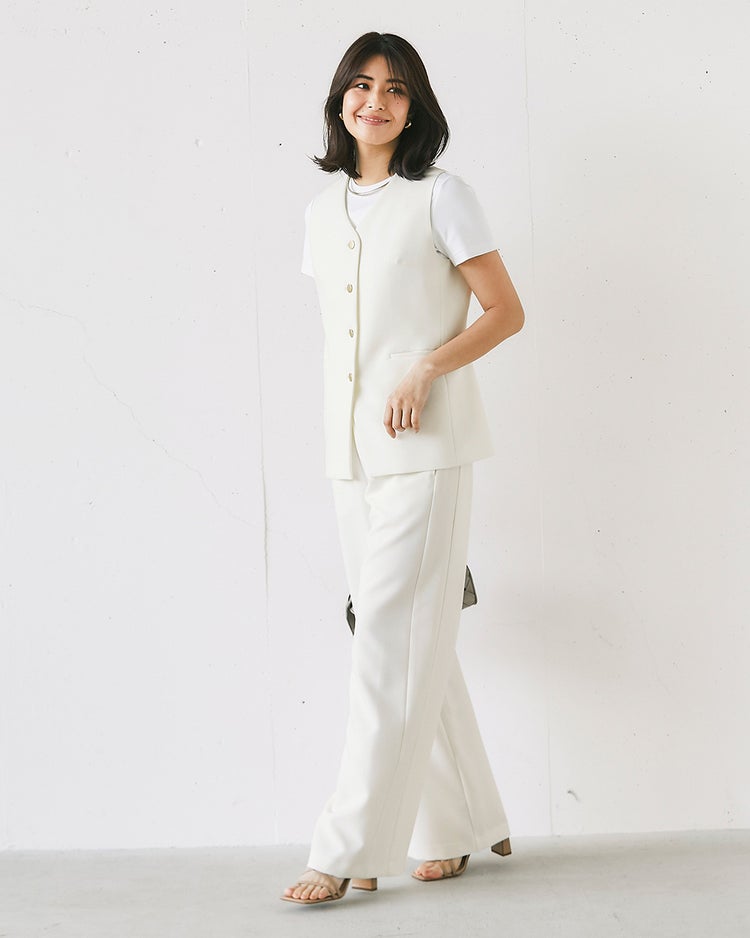 スポンジWクロス・コンパクトジレ 詳細画像 オフホワイト 5