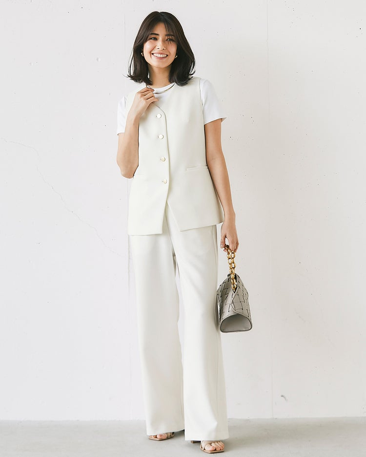 スポンジWクロス・コンパクトジレ 詳細画像 オフホワイト 6