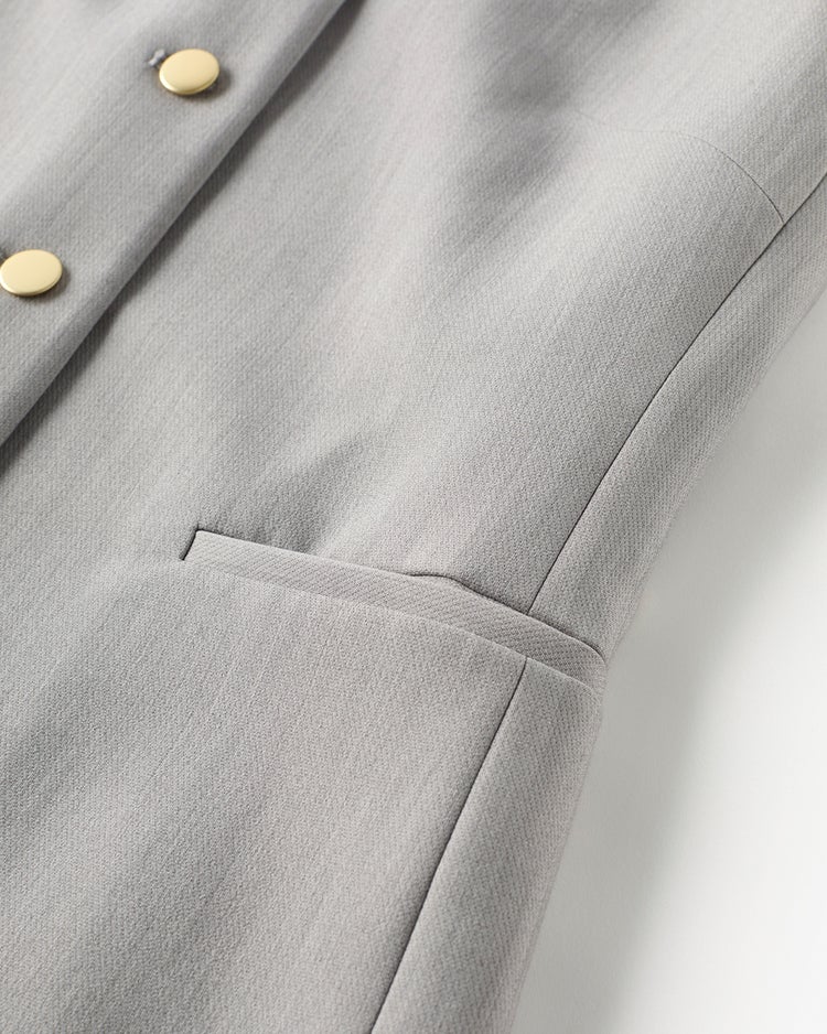 スポンジWクロス・コンパクトジレ 詳細画像 グレー 5