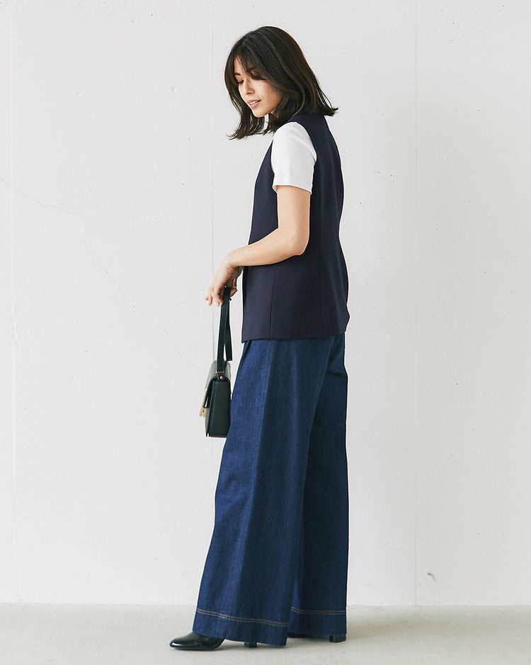 スポンジWクロス・コンパクトジレ 詳細画像 ミッドナイトブルー 4