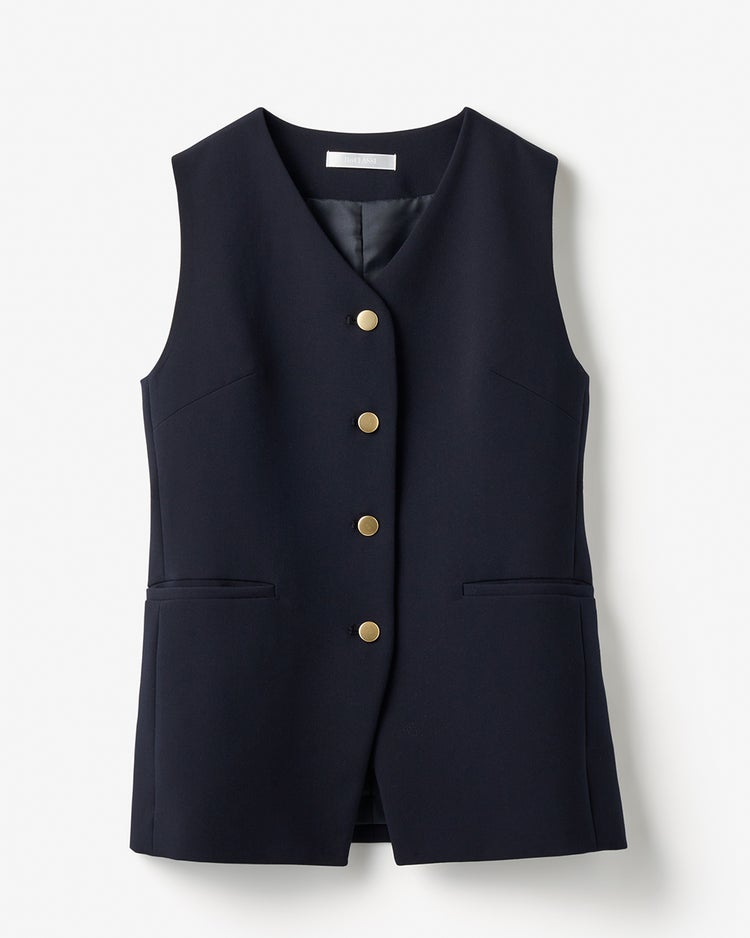 スポンジWクロス・コンパクトジレ 詳細画像 ミッドナイトブルー 6