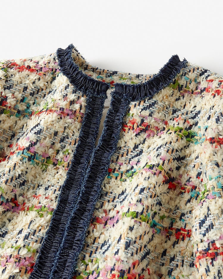 ファンシーツイード・デニムトリムジャケット 詳細画像 マルチ 4