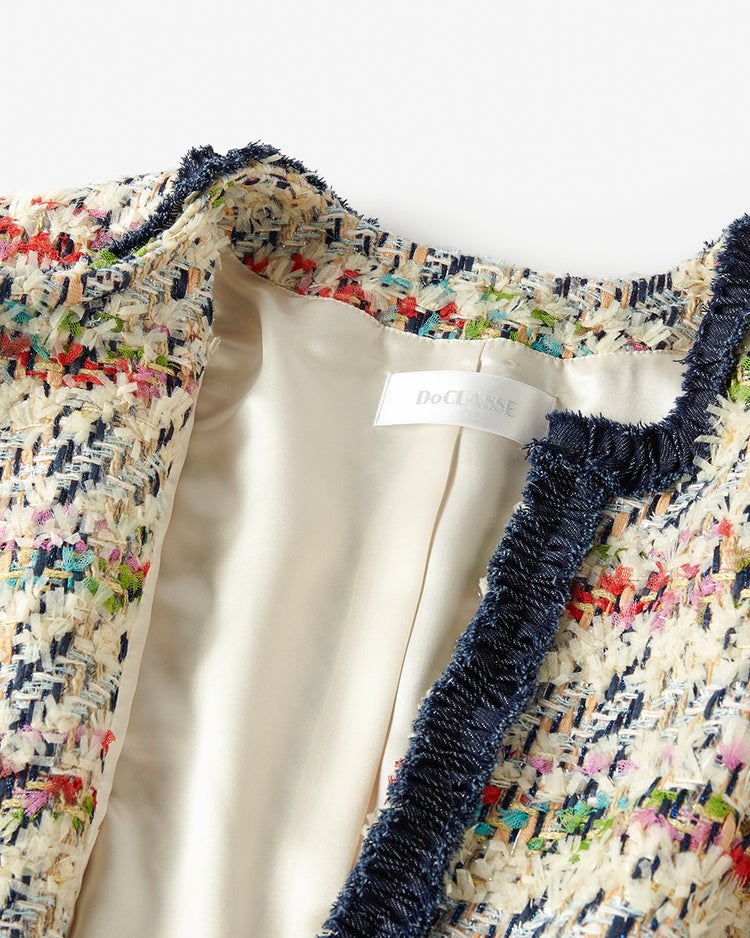 ファンシーツイード・デニムトリムジャケット 詳細画像 マルチ 5