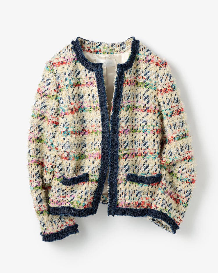 ファンシーツイード・デニムトリムジャケット 詳細画像 マルチ 7