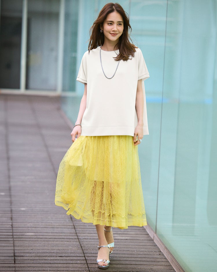 シルキーダンボール・ワイドT 詳細画像 オフホワイト 1