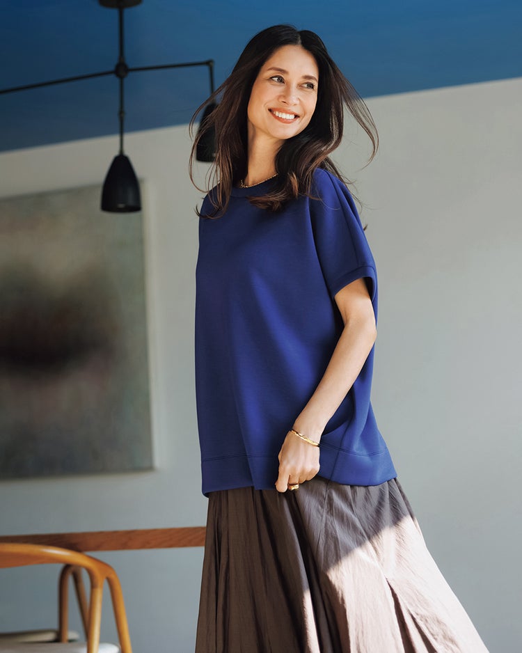 シルキーダンボール・ワイドT 詳細画像 ブルー 1