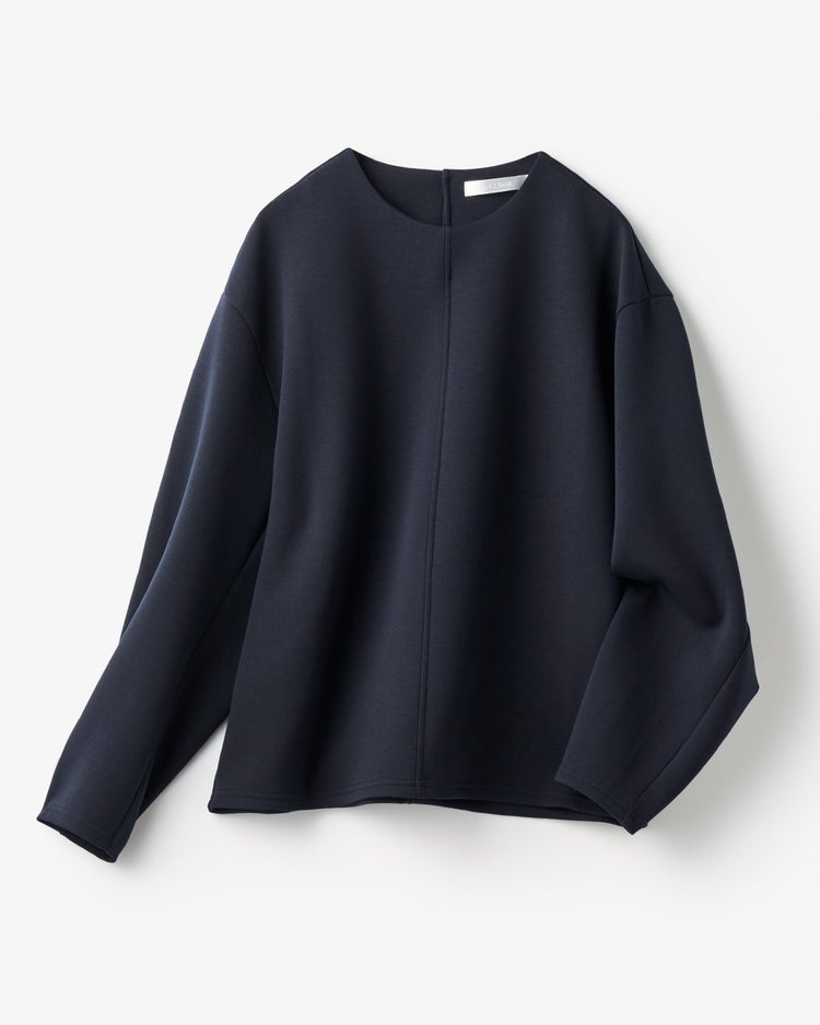 ライトダンボールニット・センター切替トップス 詳細画像 ミッドナイトブルー 2