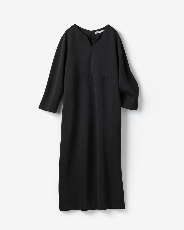 ライトダンボールニット・コクーンドレス 詳細画像 ブラック 2