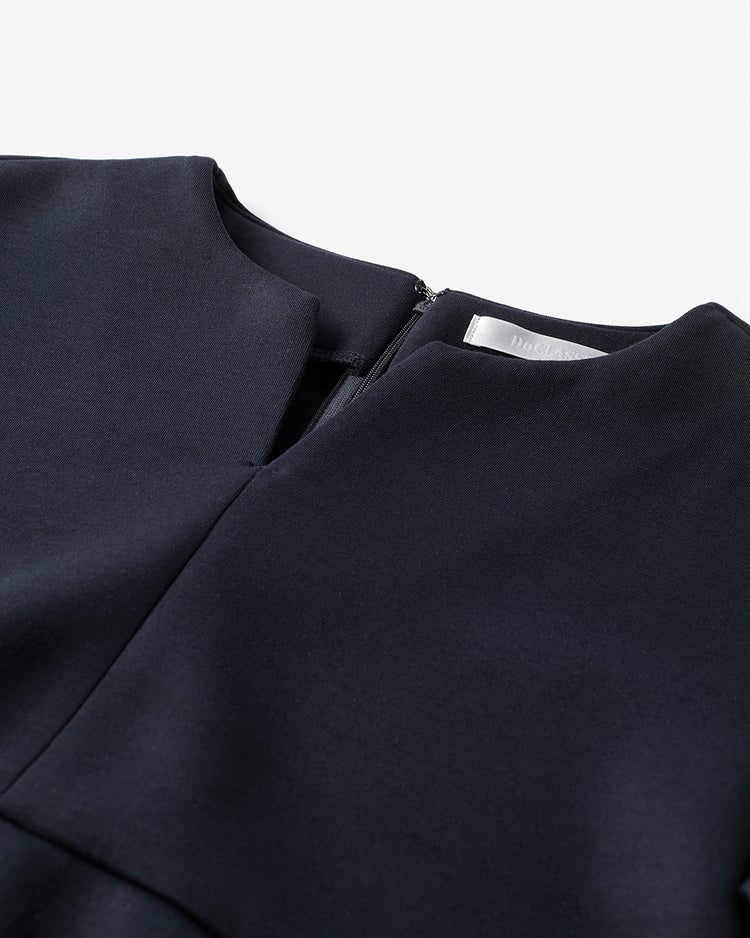 ライトダンボールニット・コクーンドレス 詳細画像 ミッドナイトブルー 4