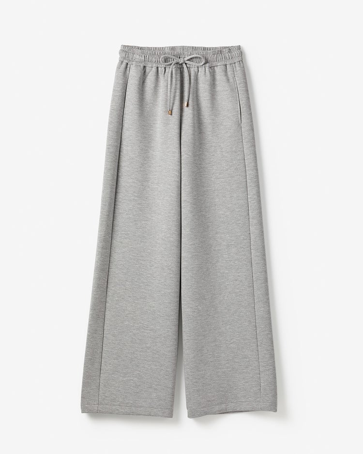 ライトダンボールニット・イージーワイドパンツ 詳細画像 グレー 3