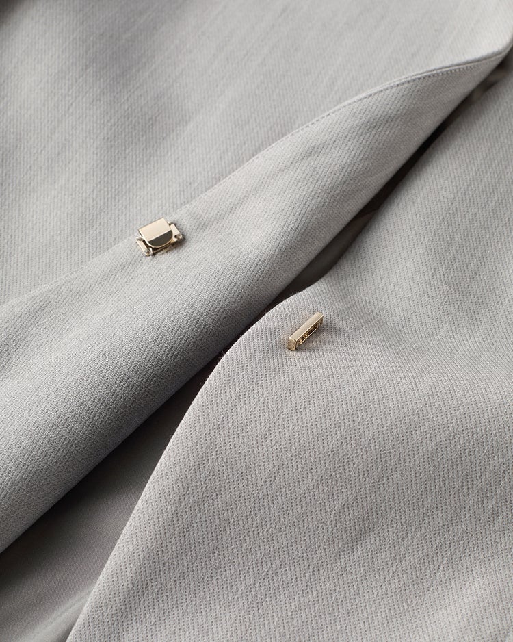 スポンジWクロス・ノーカラージャケット 詳細画像 グレー 4