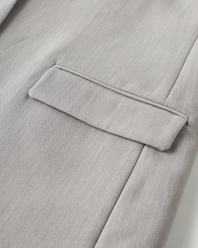 スポンジWクロス・ノーカラージャケット 詳細画像 グレー 7