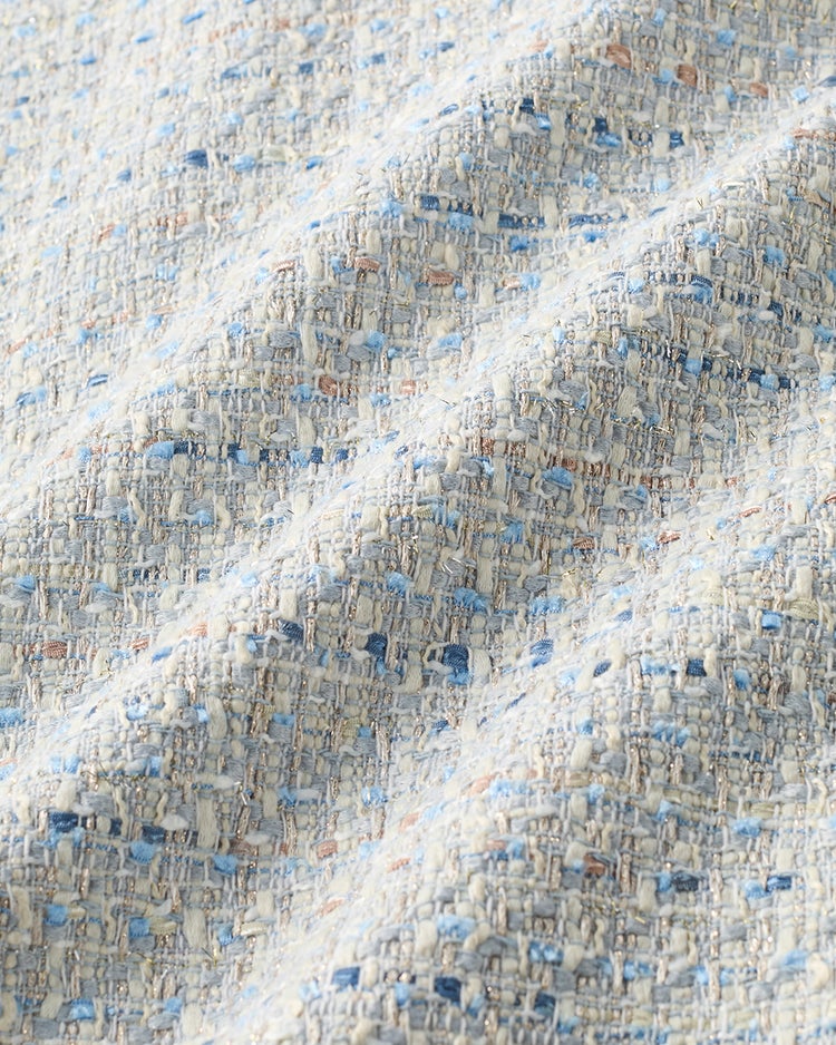 フリンジツイード・ノーカラージャケット 詳細画像 グレーブルー 5