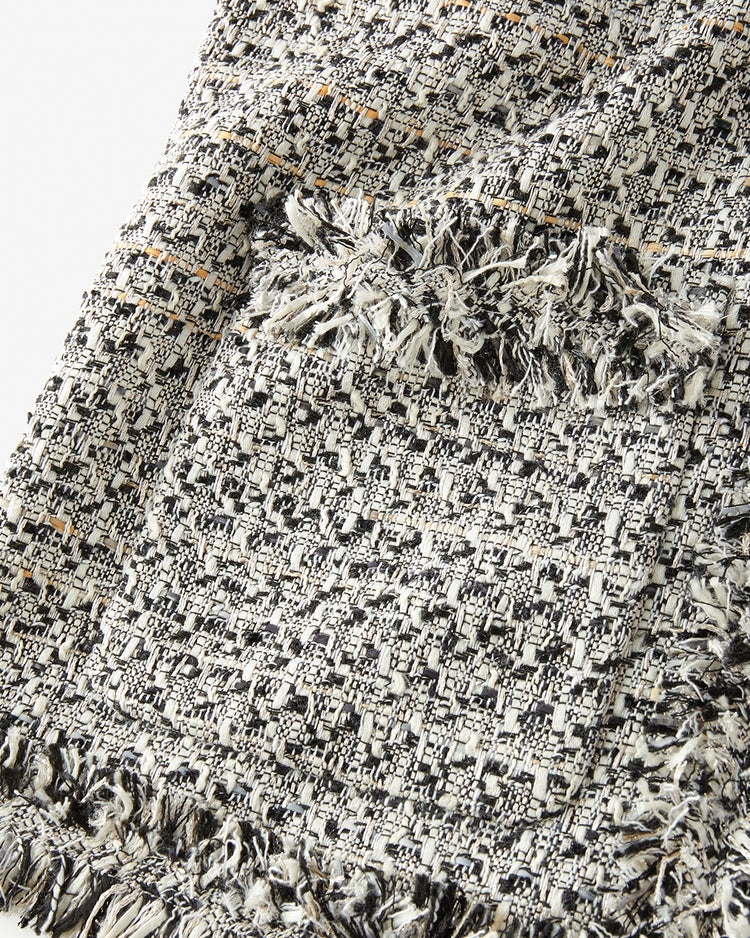 フリンジツイード・ノーカラージレ 詳細画像 ブラックパターン 4