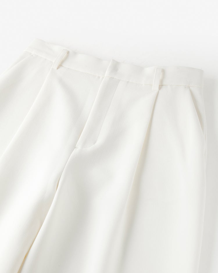 スポンジWクロス・タックワイドパンツ 詳細画像 オフホワイト 3