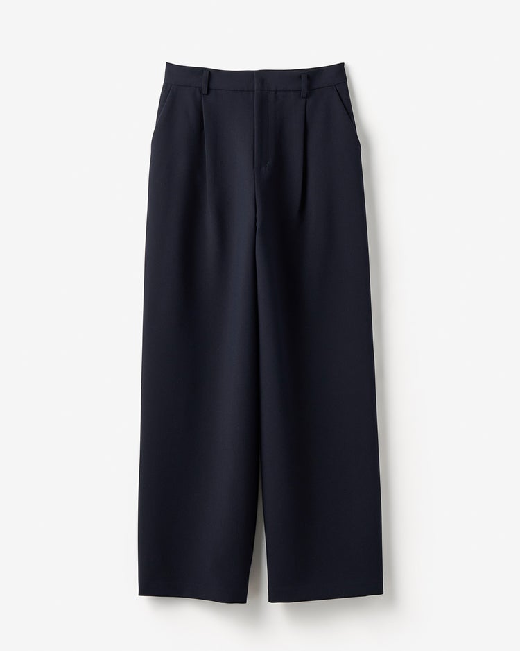 スポンジWクロス・タックワイドパンツ 詳細画像 ミッドナイトブルー 3